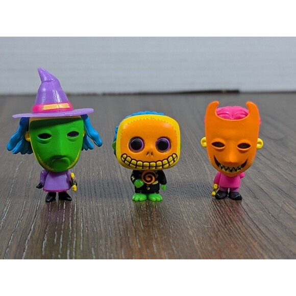 Funko Pop Black Light Nightmare Before Christmas Mini Figurines LOT OF 11 Disney - Picture 5 of 9